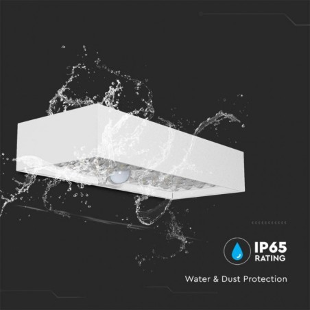V-TAC APPLIQUE LED SOLARE 6W 4000K 900LM IP65 3000mA BIANCO - SKU: 10308 - VT-406
