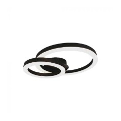 V-TAC PLAFONIRA LED 20W 3000K 2 ANELLI Ø:450mm NERO - SKU: 7000 - VT-7787