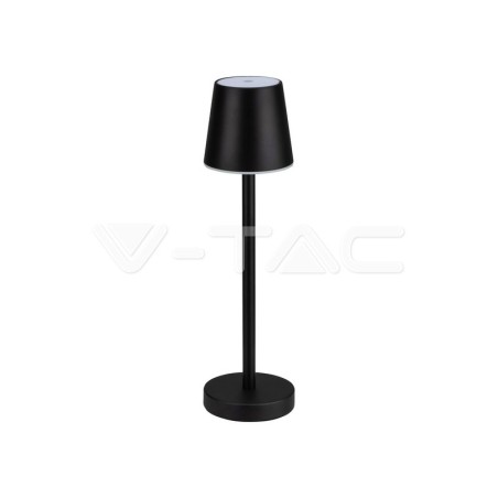 V-TAC LAMPADA DA TAVOLO LED 3W 4000K 60LM TOUCH DIMMER RICARICABILE CON MICRO-USB NERO - SKU: 10194
