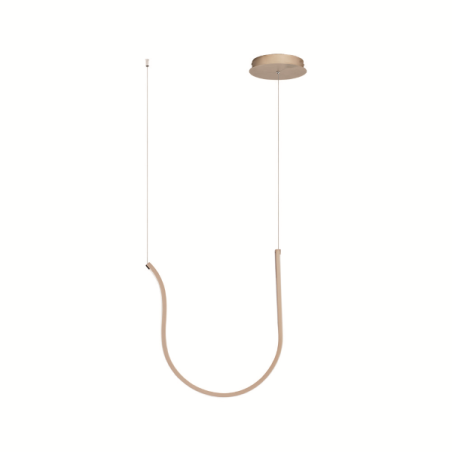 Lampada a sospensione ARQUA LED in metallo verniciato 52 cm ORO ONDALUCE