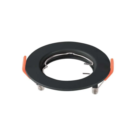 V-TAC PORTAFARETTO LED DA INCASSO ROTONDO GU10 FORO Ø:63mm NERO - SKU: 6641 - VT-929