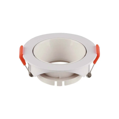 V-TAC PORTAFARETTO LED DA INCASSO ROTONDO GU10 FORO Ø:72mm BIANCO CON INTERNO BIANCO - SKU: 6644 - VT-931