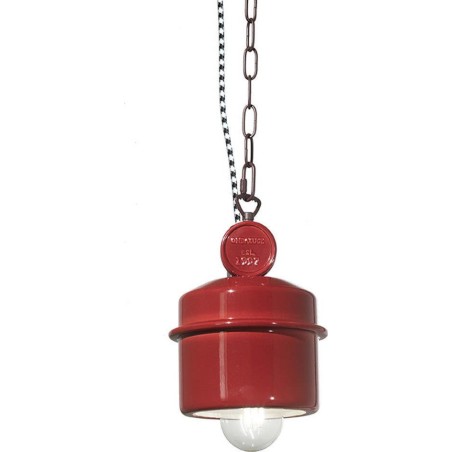 Lampada a sospensione D17 cm OIL in ceramica smaltata BORDEAUX ONDALUCE
