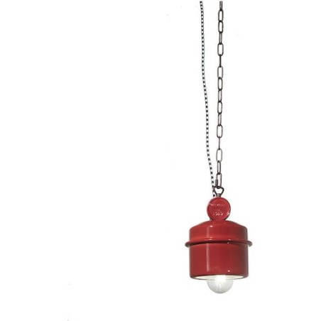 Lampada a sospensione D17 cm OIL in ceramica smaltata BORDEAUX ONDALUCE