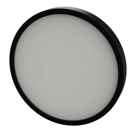 URANUS-23 PLAFONIERA IN ALLUMNIO E ACRILICO SLIM DIAMETRO 23CM NERO IP44 18W 3CCT