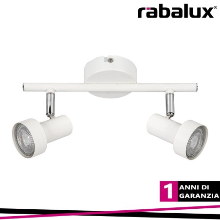 Applique Faretto  konrad 2xgu10 bianco Rabalux