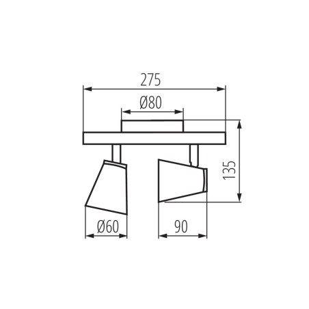 Lampada da parete-soffitto enali el-2i w - kanlux
