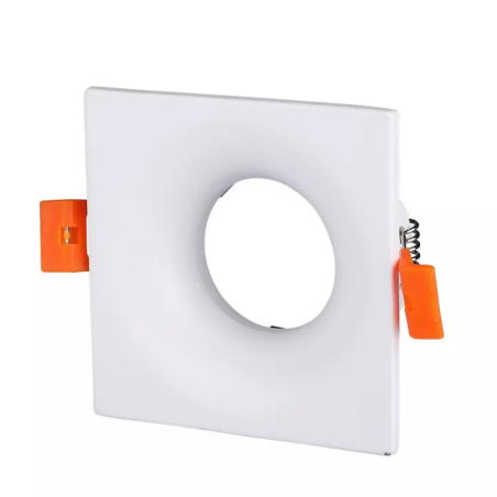 V-TAC PORTAFARETTO LED DA INCASSO QUADRATO GU10 85x85mm FORO Ø:75mm BIANCO - SKU: 3170 - VT-87