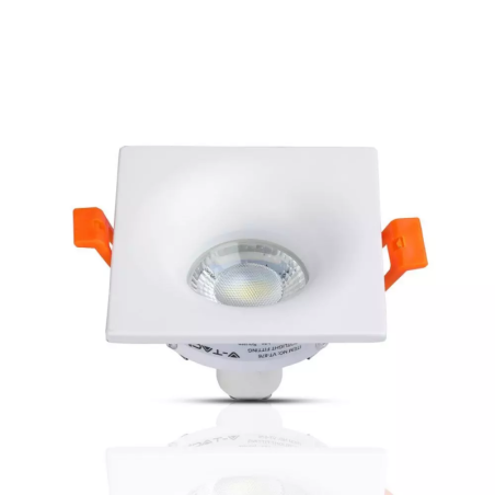 V-TAC PORTAFARETTO LED DA INCASSO QUADRATO GU10 85x85mm FORO Ø:75mm BIANCO - SKU: 3170 - VT-87