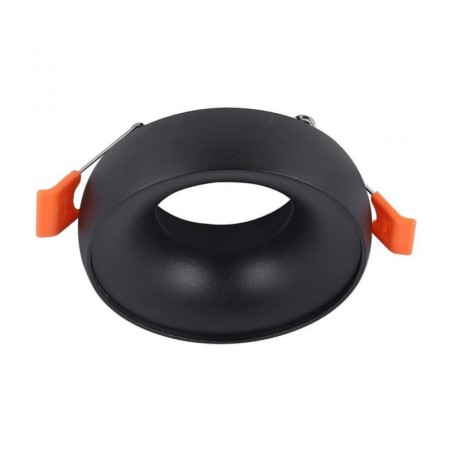V-TAC PORTAFARETTO LED DA INCASSO ROTONDO GU10 FORO Ø:60mm NERO CON RIFLETTORE NERO - SKU: 6696 - VT-980