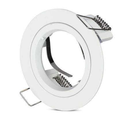 V-TAC PORTAFARETTO LED DA INCASSO ROTONDO GU10 FORO Ø:73mm BIANCO - SKU: 3642 - VT-774