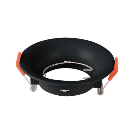V-TAC PORTAFARETTO LED DA INCASSO ROTONDO GU10 FORO Ø:80mm NERO - SKU: 6633 - VT- 920