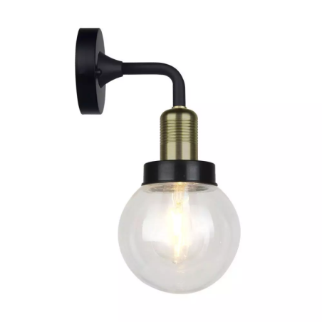 V-TAC APPLIQUE LED DA PARETE 60W IP65 PER LAMPADINA E27 NERO - SKU: 8970 - VT-720BW