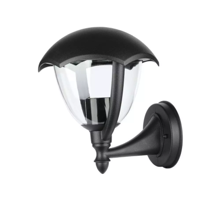 VTAC LANTERNA A MURO CON PORTALAMPADA E27 IP44 NERA - SKU: 7046 - VT-730