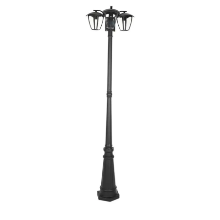 VTAC LAMPIONE CON 3 LANTERNE H 199cm PORTALAMPADA E27 NERO IP44 - SKU: 7063 - VT-740