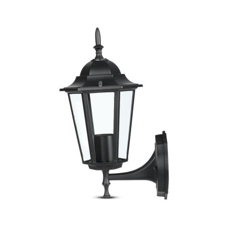 V-TAC LANTERNA A MURO PER LAMPADINA E27 IP44 NERO - SKU: 7066 - VT-749