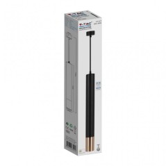 V-TAC PORTAFARETTO LED A SOSPENSIONE GU10 D:60x500mm NERO - SKU: 6689 - VT-977