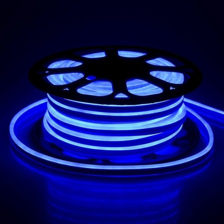 VTAC TUBO NEON LED FLESSIBILE 8W/M BLU IP65 24V BOBINA DA 10M - SKU: 2515 - VT-2835