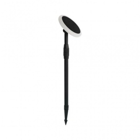 V-TAC PIANTANA LED SOLARE 3W 4000K NERA IP65 H:80cm CON BASE D'APPOGGIO O PICHHETTO - SKU: 6667 - SKU: 943 - VT-943